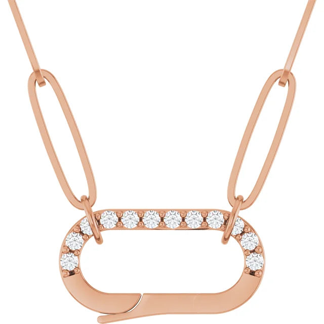 Natural Diamond Charm 16" Necklace