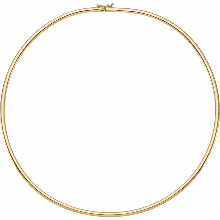 14K Yellow 3 mm Omega Chain