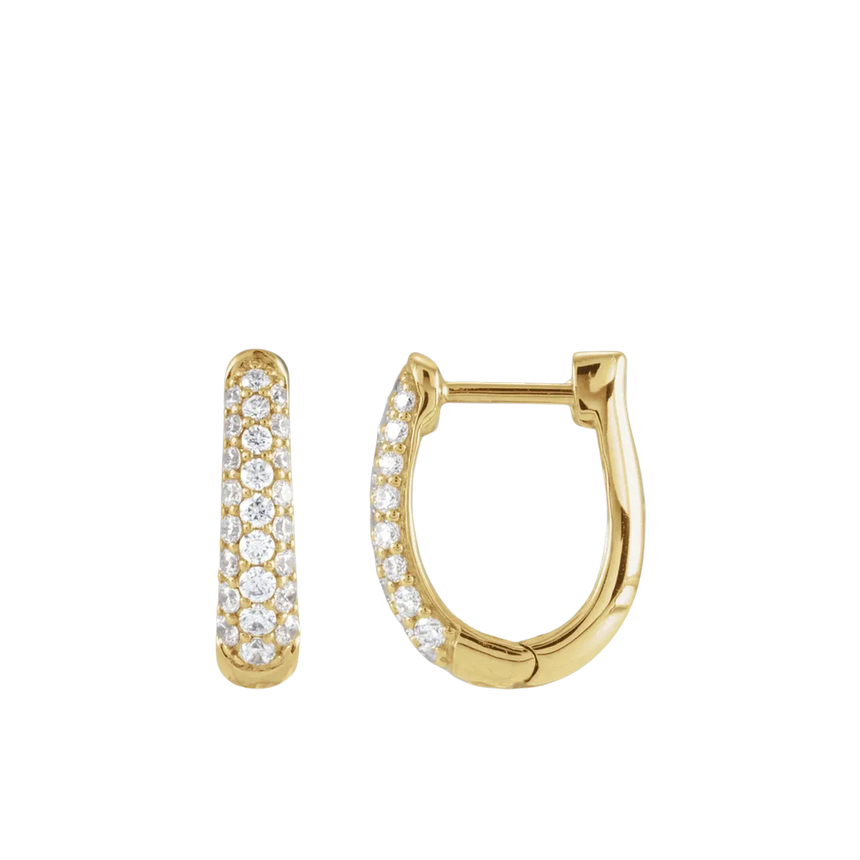 Natural Diamond Hoop Earrings