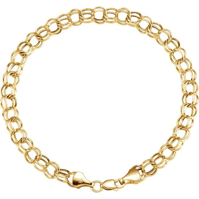 Double Link Charm 7.25 Bracelet – www.