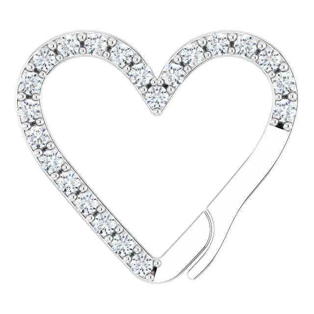 Natural Diamond Heart Charm Bail