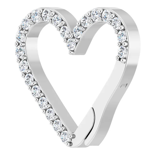 Natural Diamond Heart Charm Bail