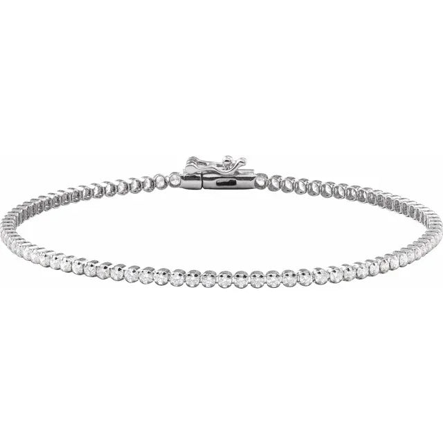 Natural Diamond Line 7" Bracelet