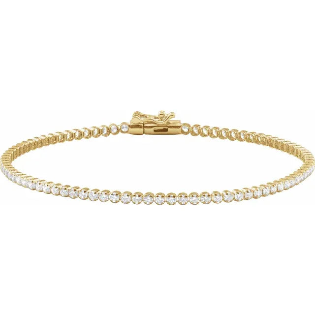 Natural Diamond Line 7" Bracelet