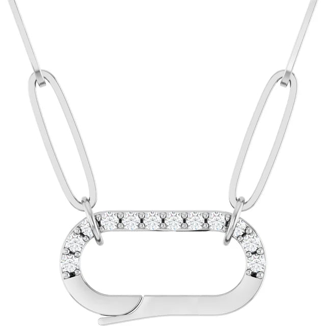 Natural Diamond Charm 16" Necklace