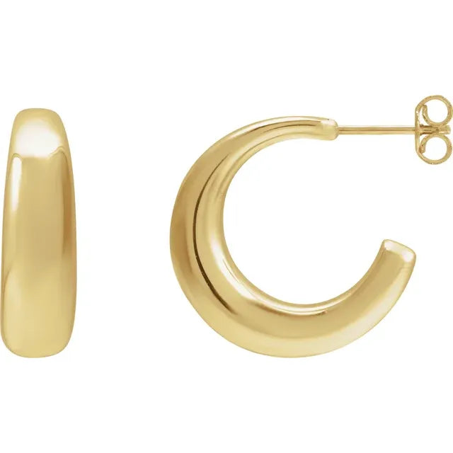 Yellow 19.2 mm Hoop Earrings