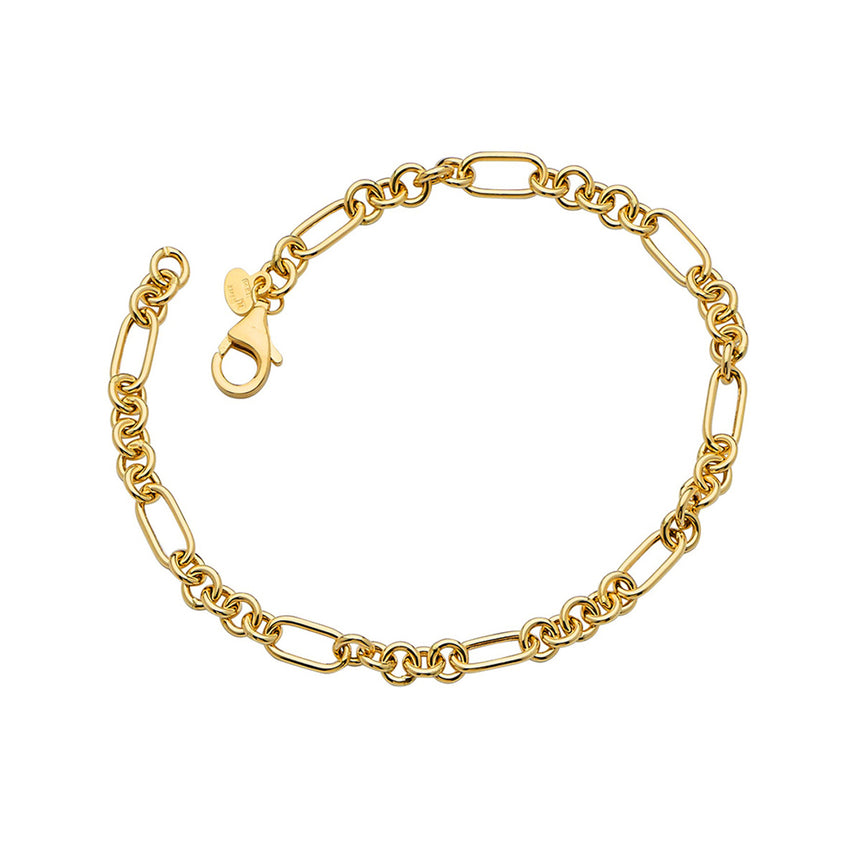 14K Yellow Gold Figaro Barcelet