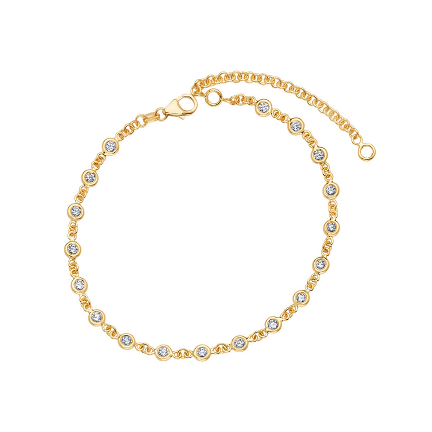 18K Yellow Gold DBY Bracelet