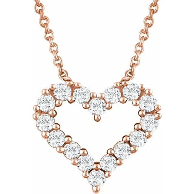 Diamond Heart 18" Necklace