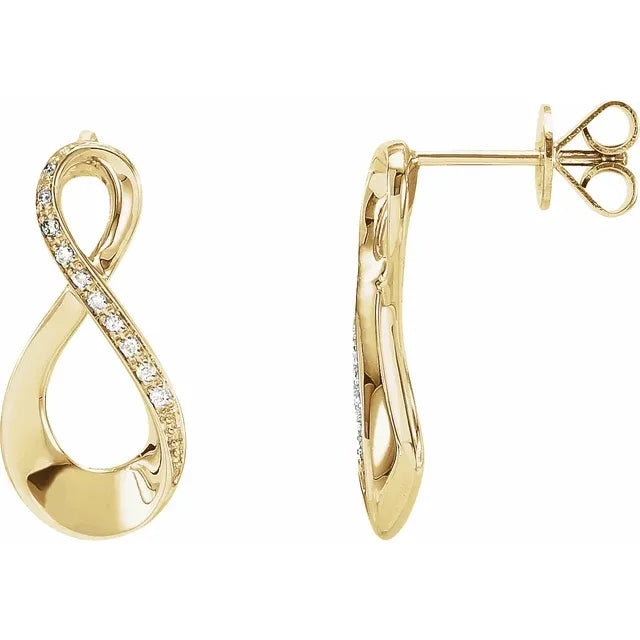 Diamond Infinity Earrings