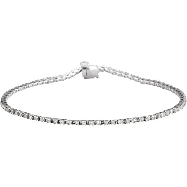 Natural Diamond Line Bracelet - 1ct