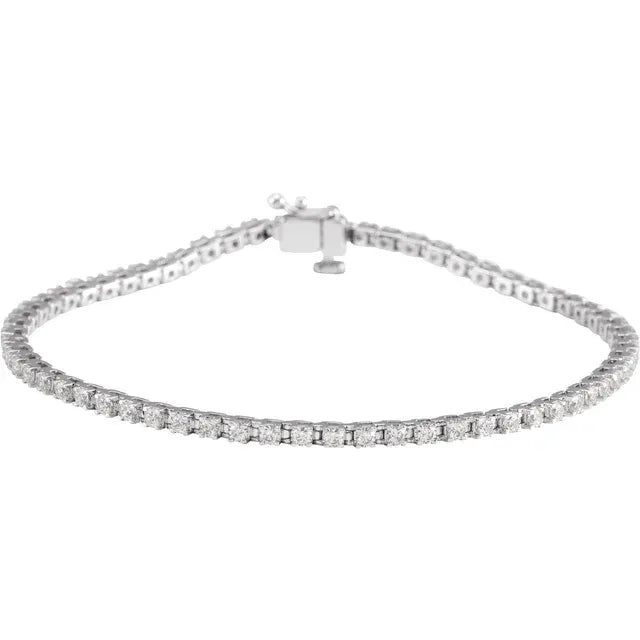 Natural Diamond Line Bracelet - 2ct