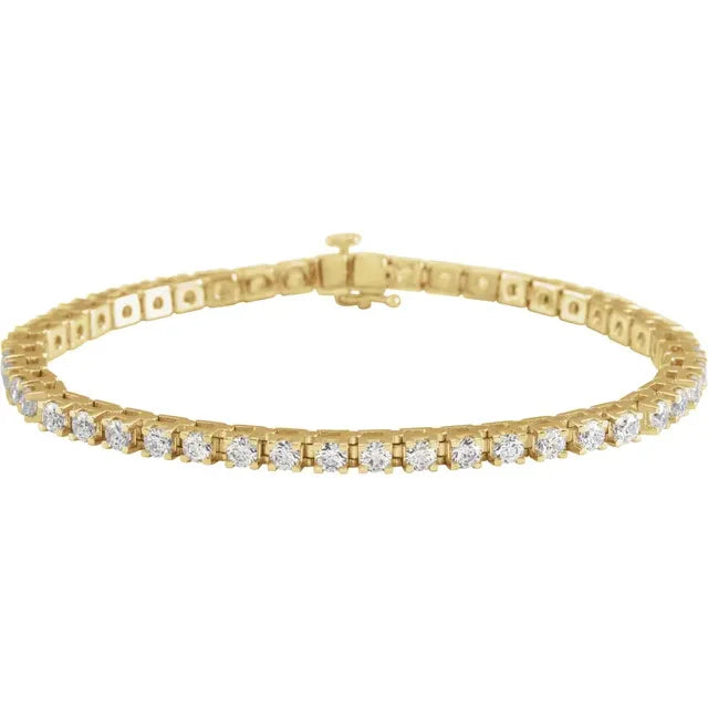 Natural Diamond Line Bracelet - 4ct