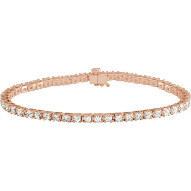 Natural Diamond Line Bracelet - 4ct