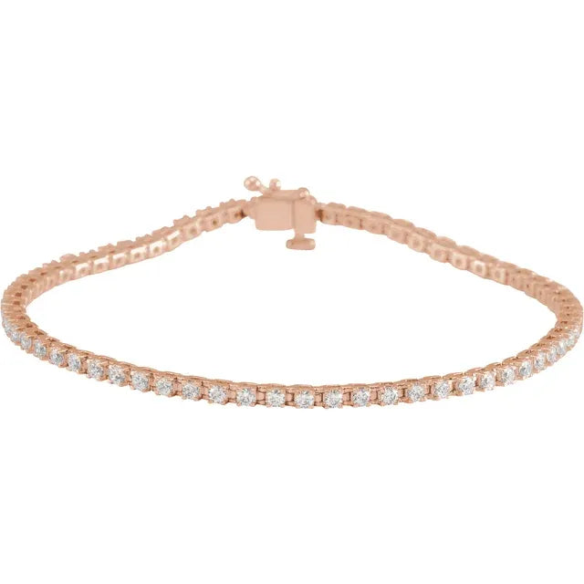 Natural Diamond Line Bracelet - 2ct