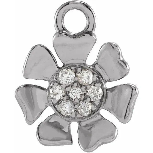 Diamond Flower Dangle