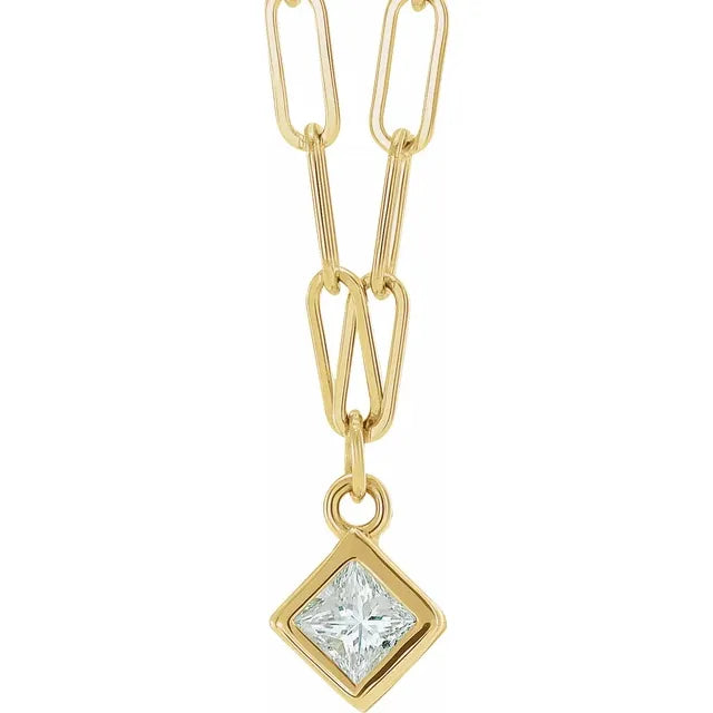 Natural Diamond Micro Bezel-Set Necklace