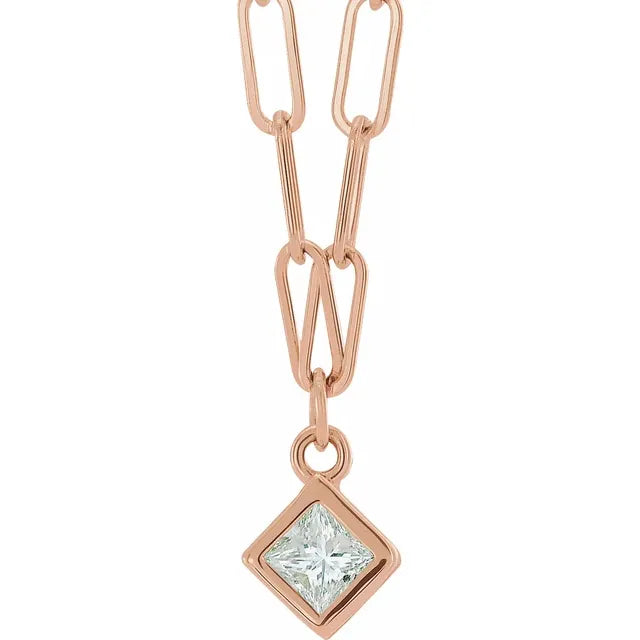 Natural Diamond Micro Bezel-Set Necklace