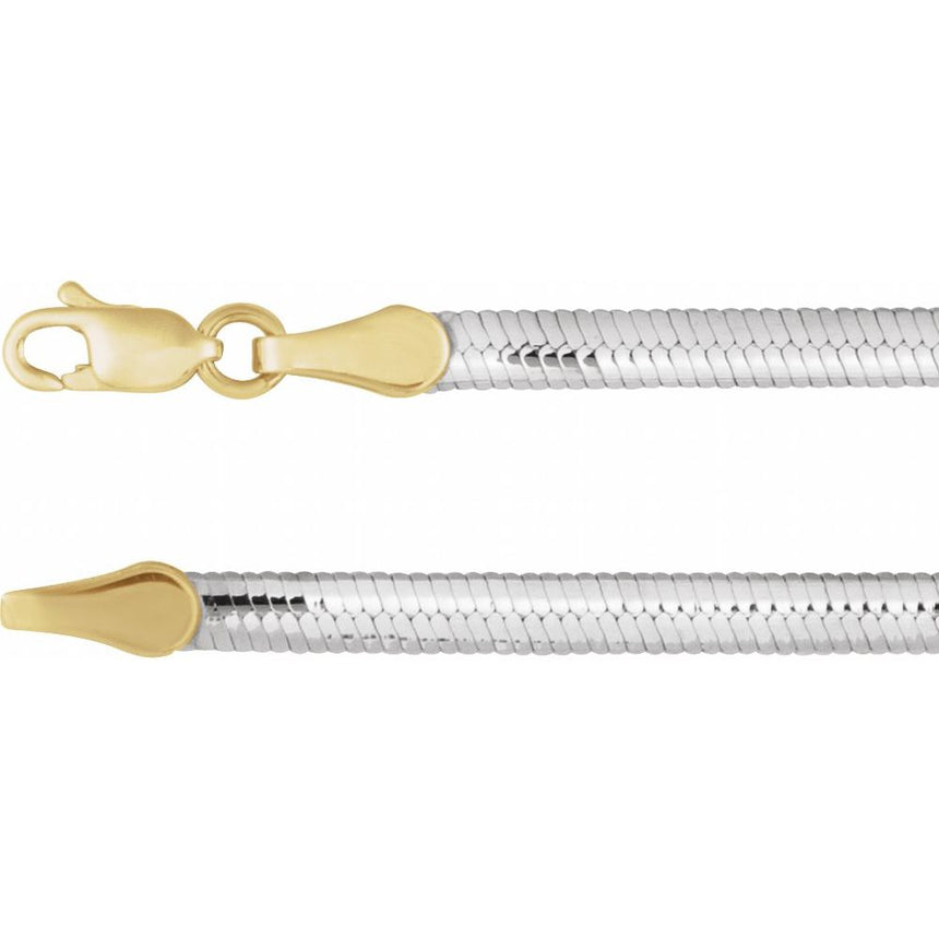 Reversible 14K Snake Chain Necklace