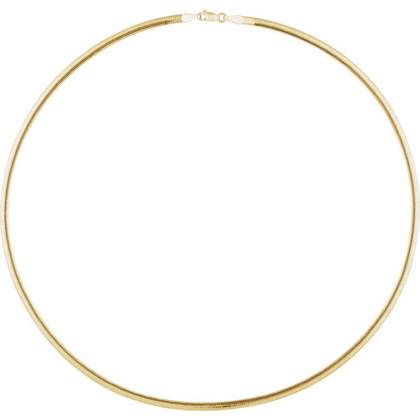 Reversible 14K Snake Chain Necklace
