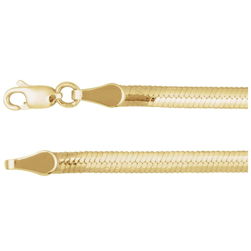 Reversible 14K Snake Chain Necklace