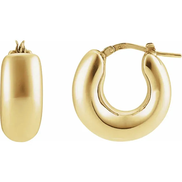 14K Yellow Gold Hoop Earrings