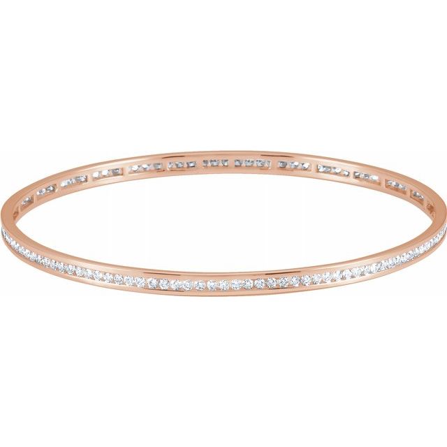 Diamond Stackable Bangle 8" Bracelet