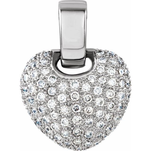 Diamond Pave Heart Pendant