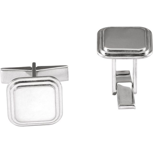 Engravable Square Cuff Links