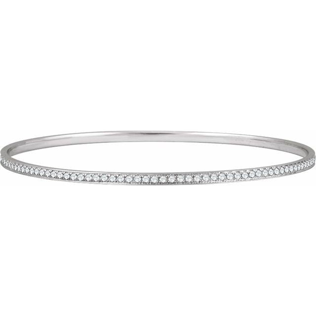 Diamond Bangle Bracelet 7"