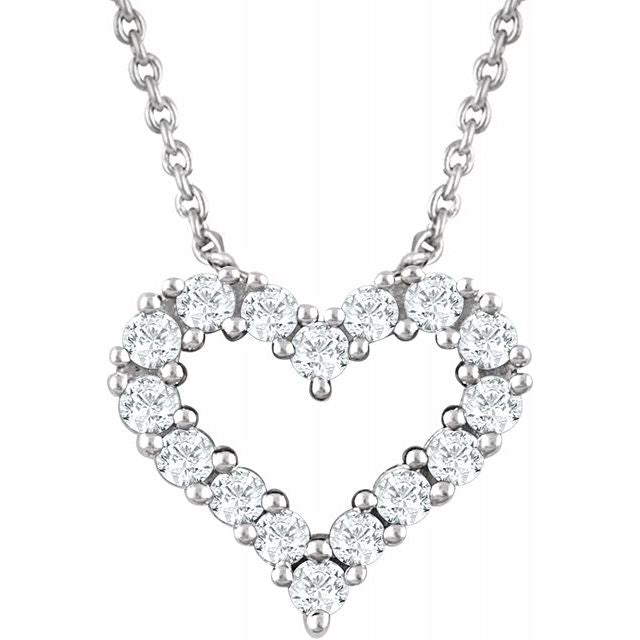 Diamond Heart 18" Necklace