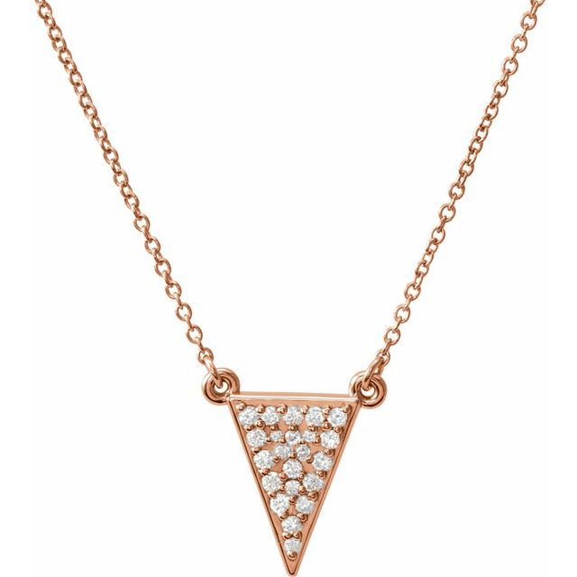 Diamond Triangle 16.5" Necklace