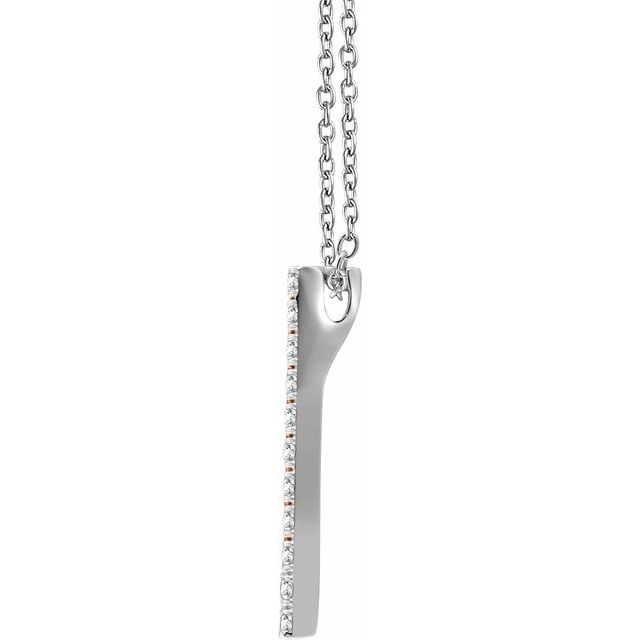 Diamond Rectangle 16-18 Inch Necklace