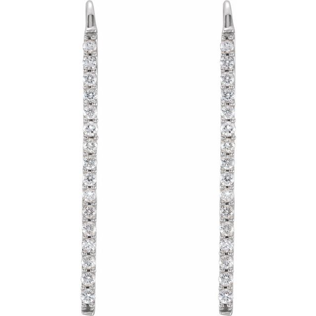 Diamond Bar Earrings