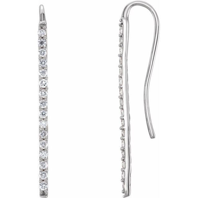 Diamond Bar Earrings