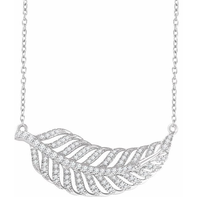 Diamond Leaf 16-18" Necklace