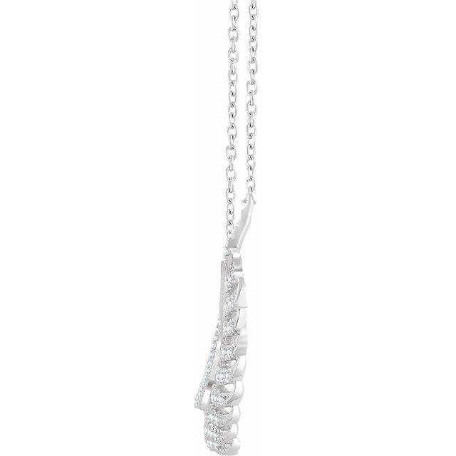 Diamond Leaf 16-18" Necklace