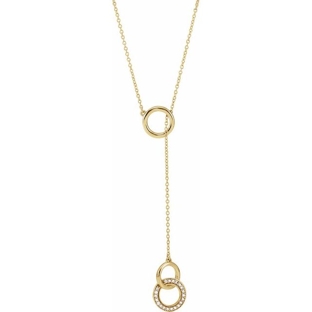 Diamond Circle Y 16-18" Necklace