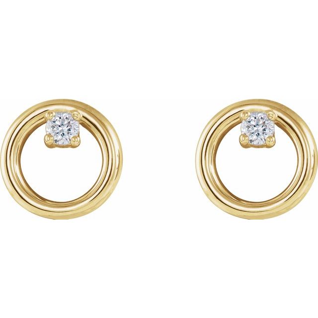 Diamond Circle Earrings