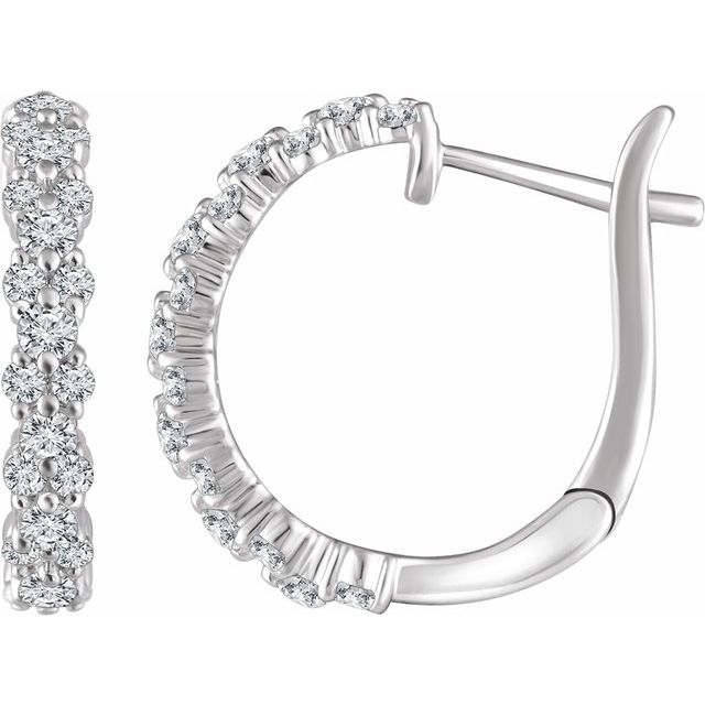 Diamond Hoop Earrings