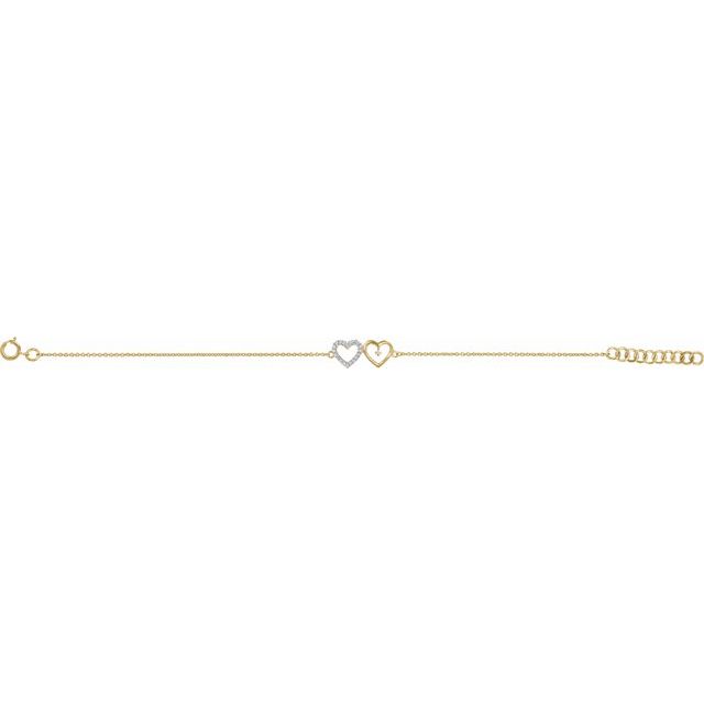 Diamond Double Heart Bracelet