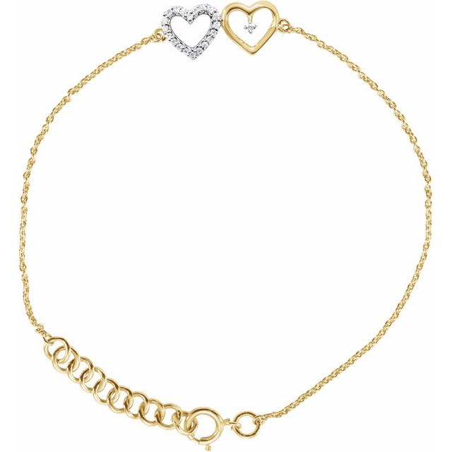 Diamond Double Heart Bracelet