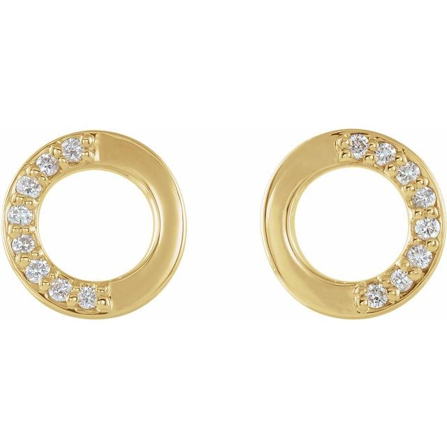 Diamond Half-Circle Earrings