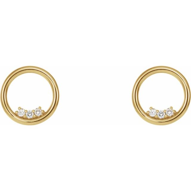 Diamond Circle Earrings