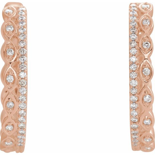 Diamond Geometric Hoop Earrings