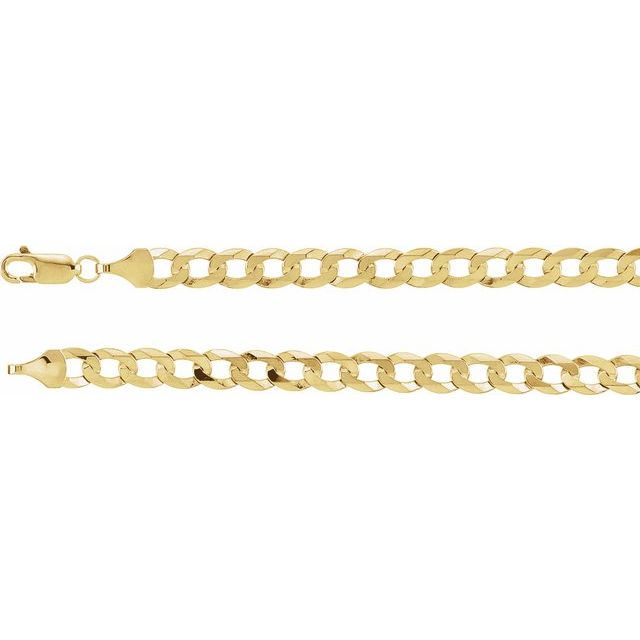 14K Yellow 5.8 mm Curb 20" Chain