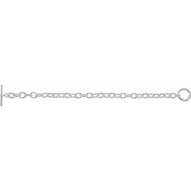 Sterling Silver Toggle 8" Bracelet