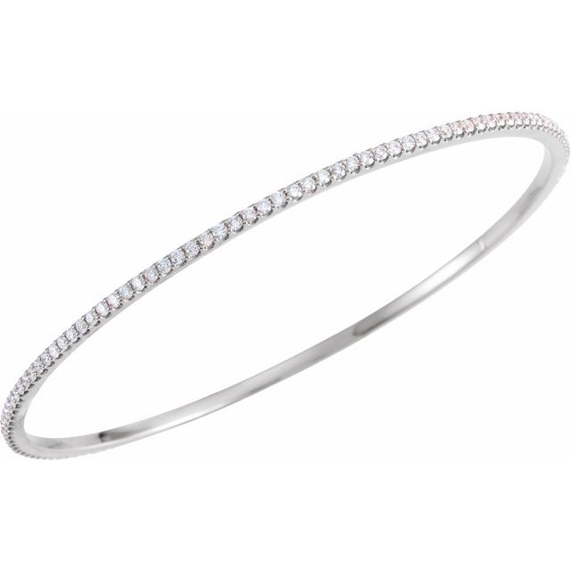 Diamond Stackable Bangle 8" Bracelet