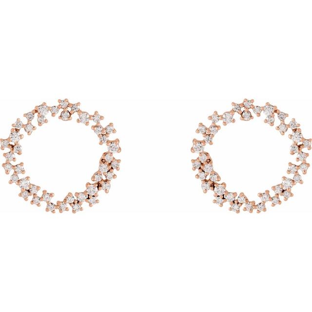 Diamond Circle Earrings