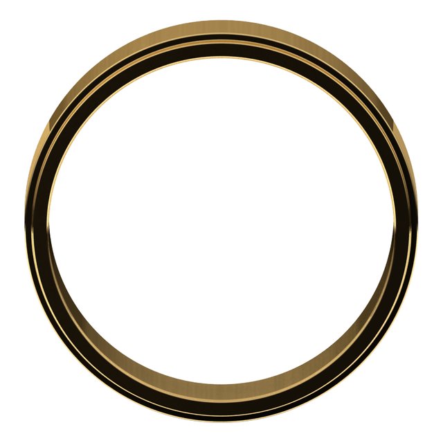 14K Yellow 6 mm Flat Edge Band